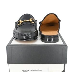 Gucci horsebit leather slip on men’s mules loafers slippers size 7.5